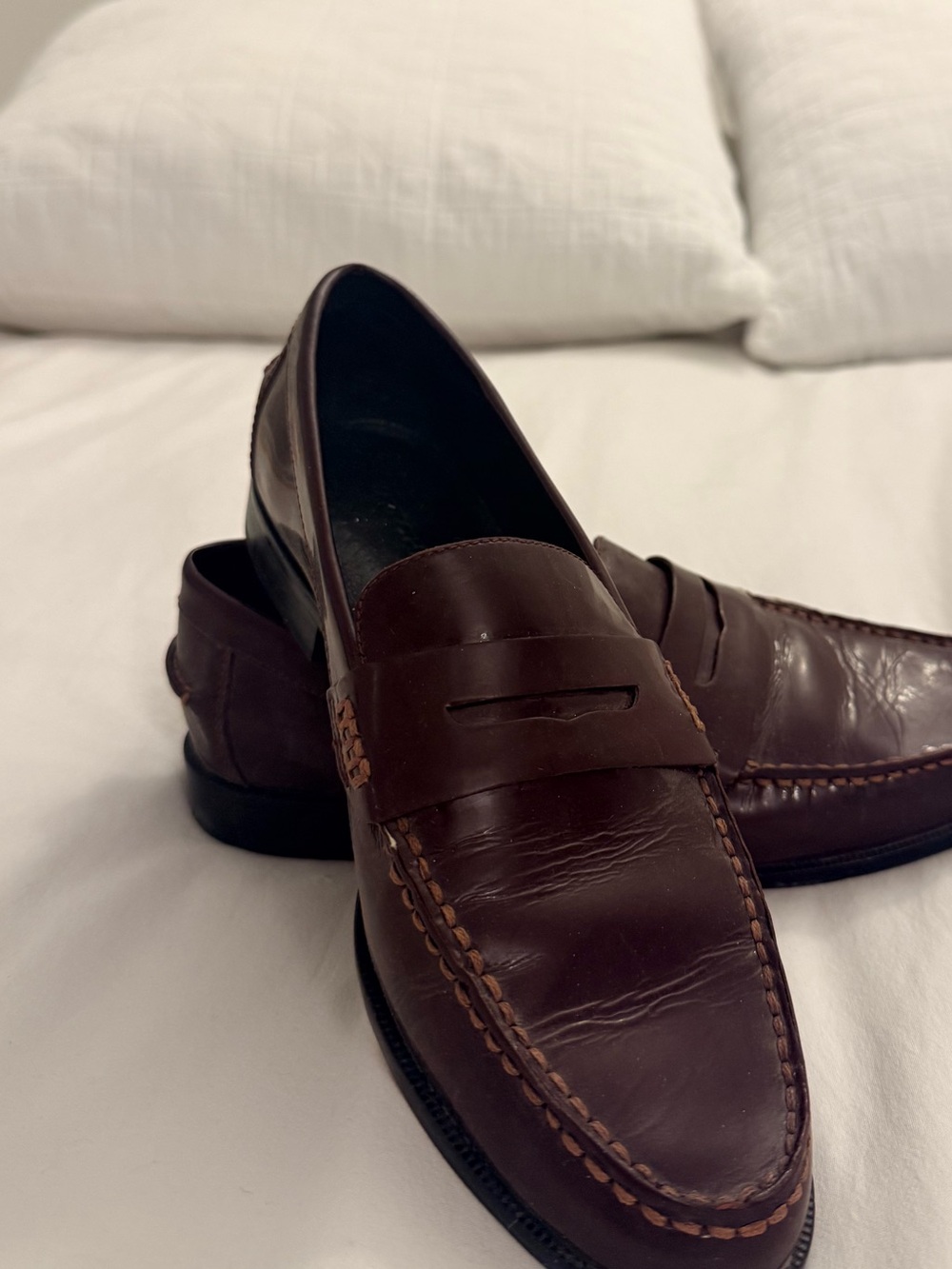 Women’s Classic Penny Loafers in Deep Brown Leather